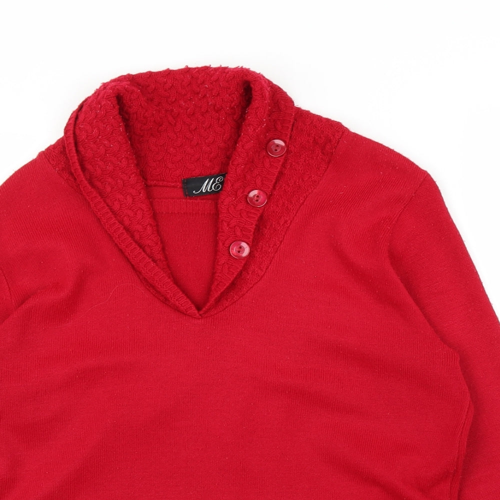 ME Womens Red   Pullover Jumper Size M