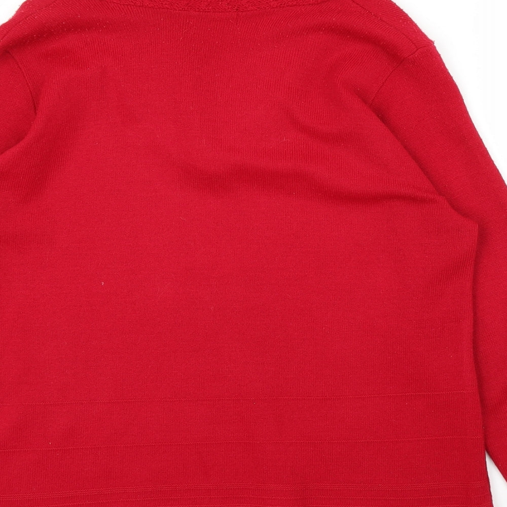 ME Womens Red   Pullover Jumper Size M