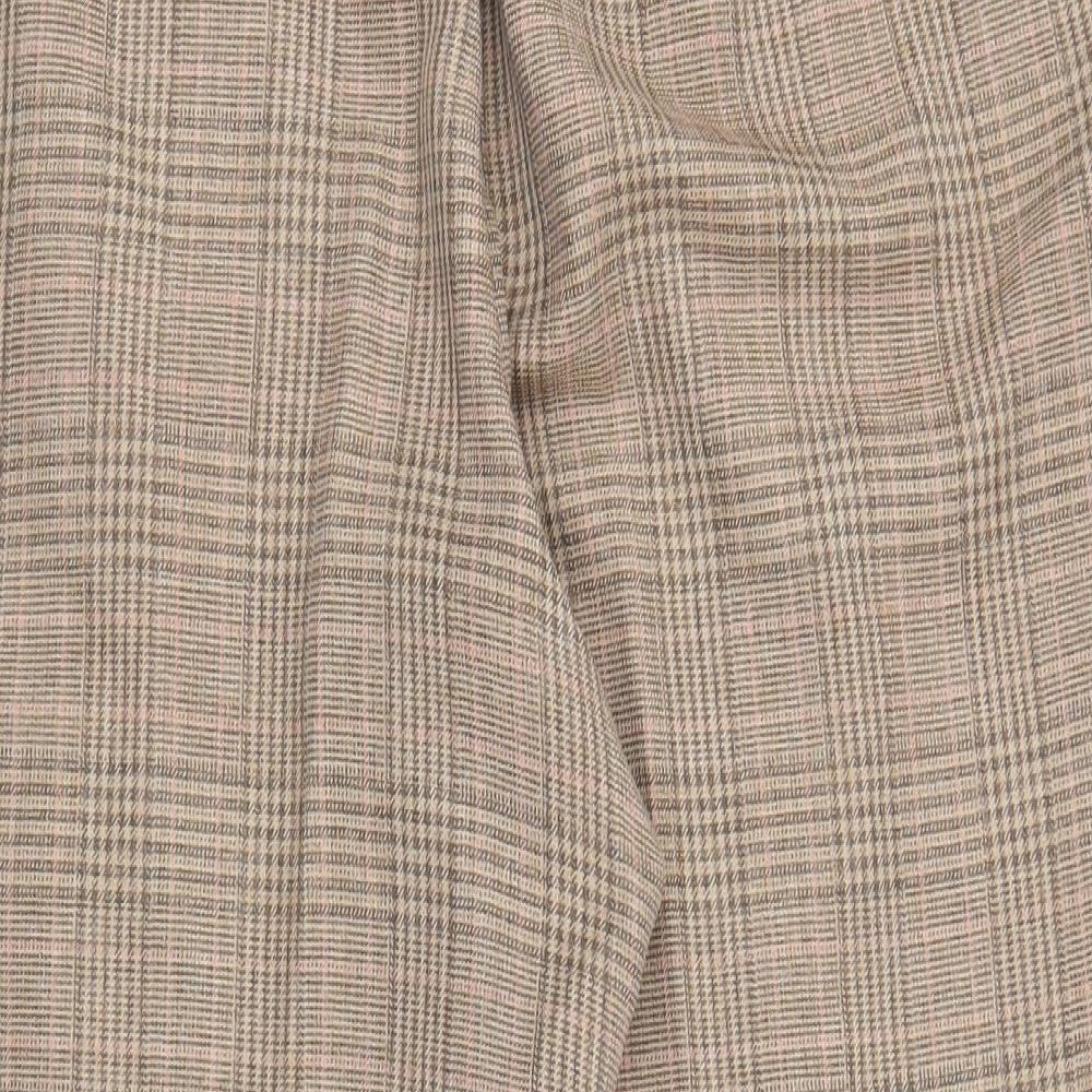 Preworn Womens Beige Plaid  Capri Trousers Size XL L22 in