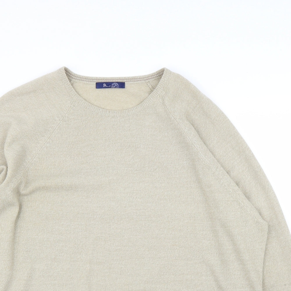 BHS Mens Beige   Pullover Jumper Size XL