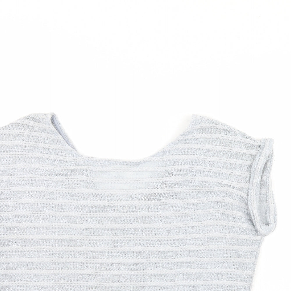 New Look Womens Grey   Cropped Blouse Size 12