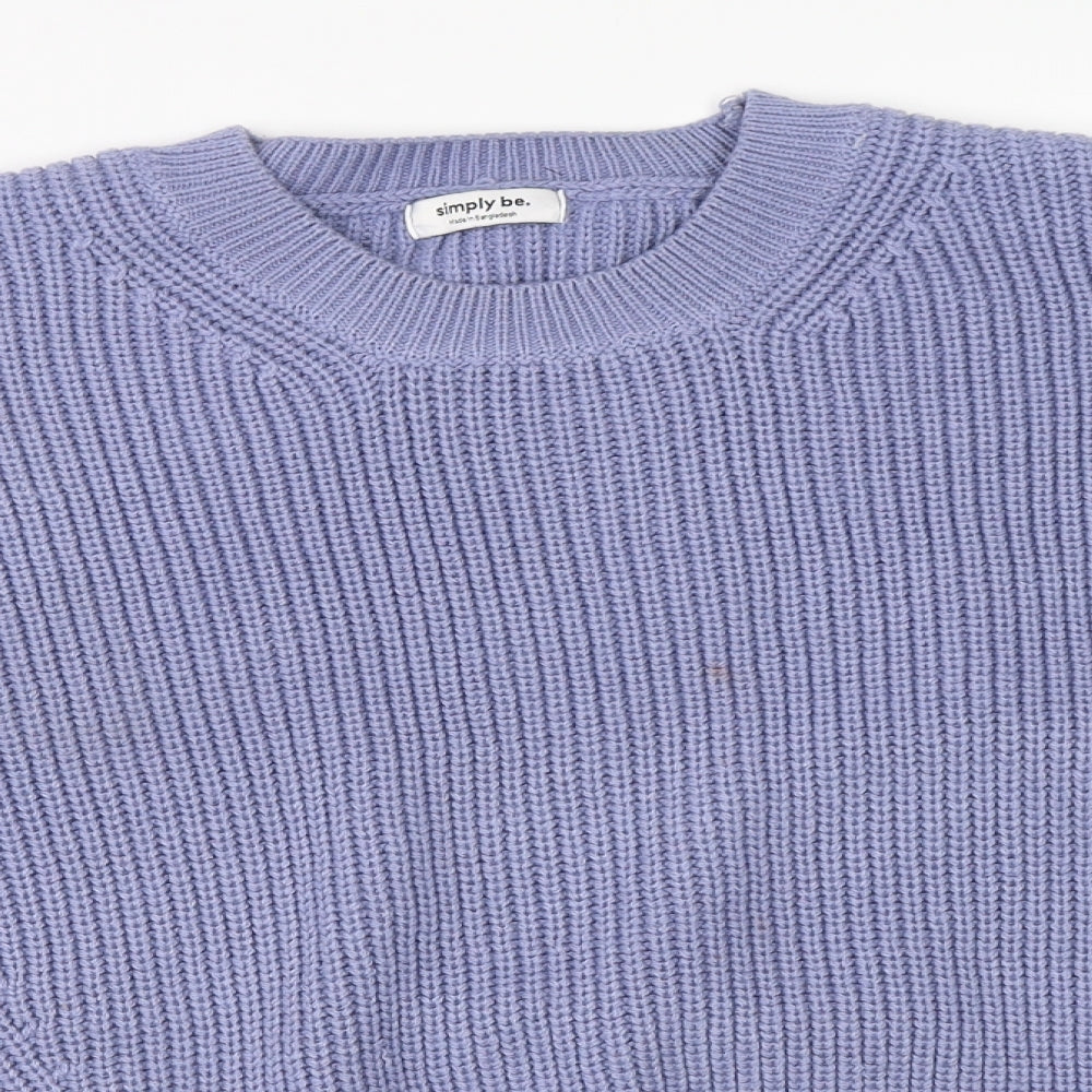 Simply Be Womens Blue   Pullover Jumper Size M