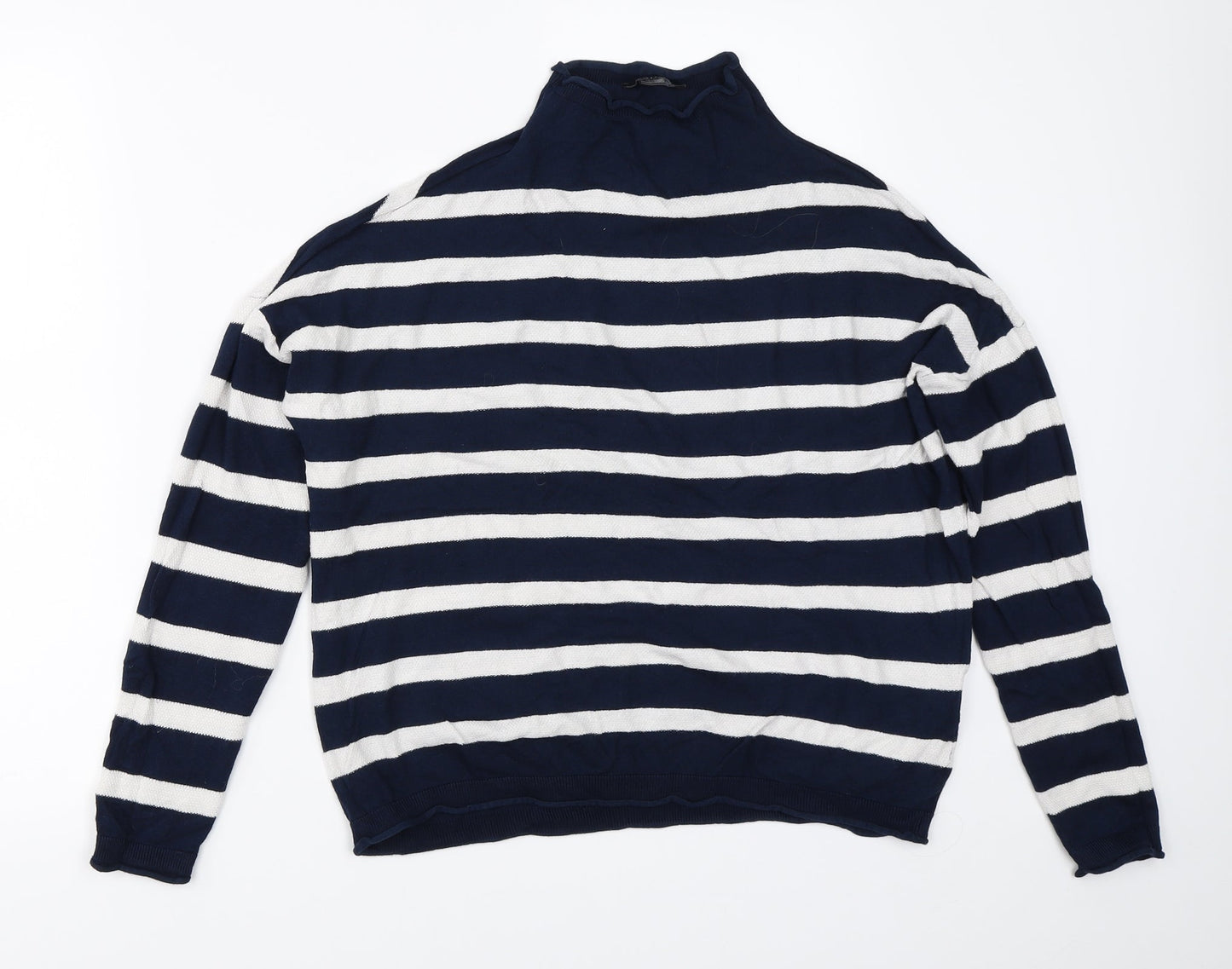 ESMARA Womens Blue Striped  Pullover Jumper Size S