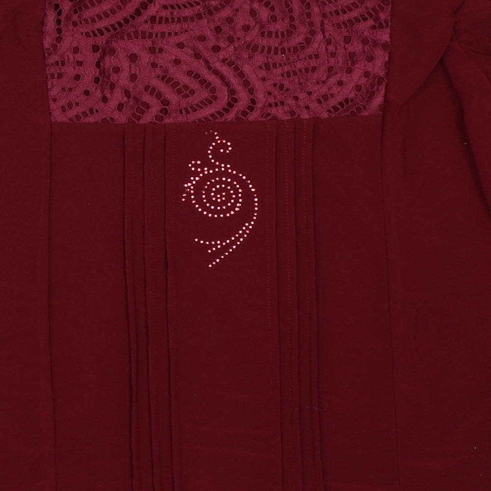 Preworn Womens Red   Basic Blouse Size L