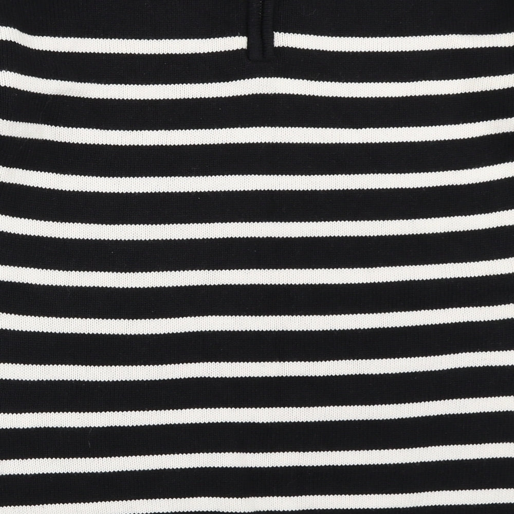 NEXT Womens Black Striped  Pullover Jumper Size 8