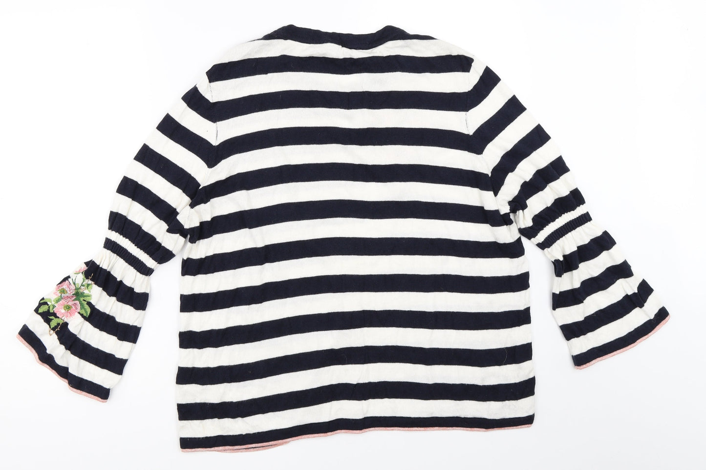 Marks and Spencer Womens Blue Striped  Pullover Jumper Size 16