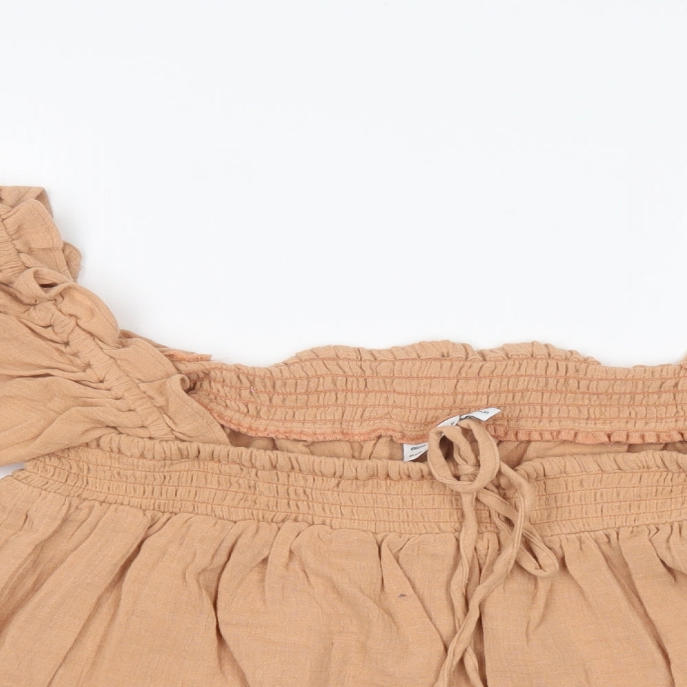 ASOS Womens Orange   Basic T-Shirt Size 14  - Cropped