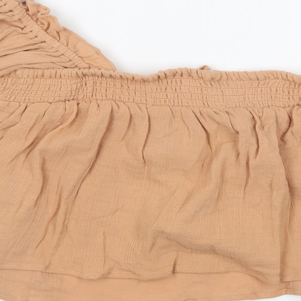ASOS Womens Orange   Basic T-Shirt Size 14  - Cropped