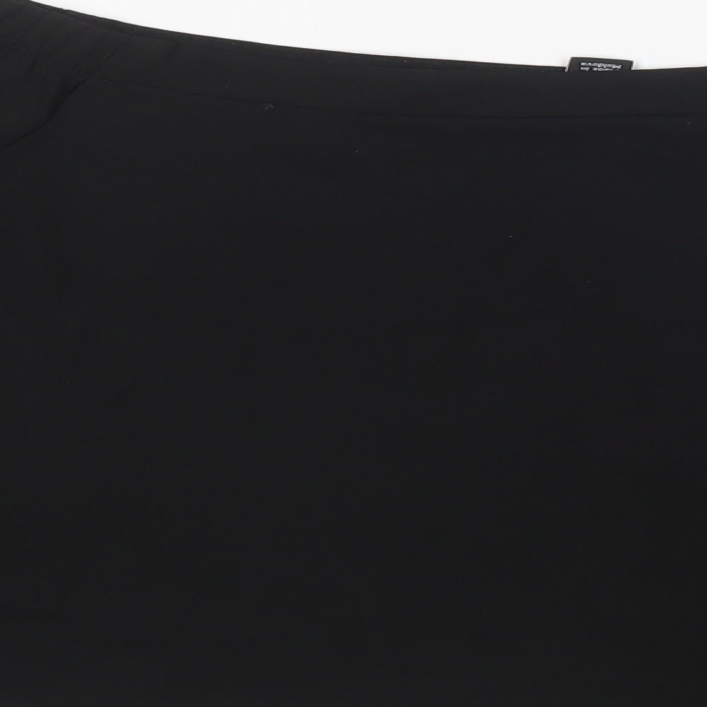 New Look Womens Black  Mesh Basic Blouse Size 16