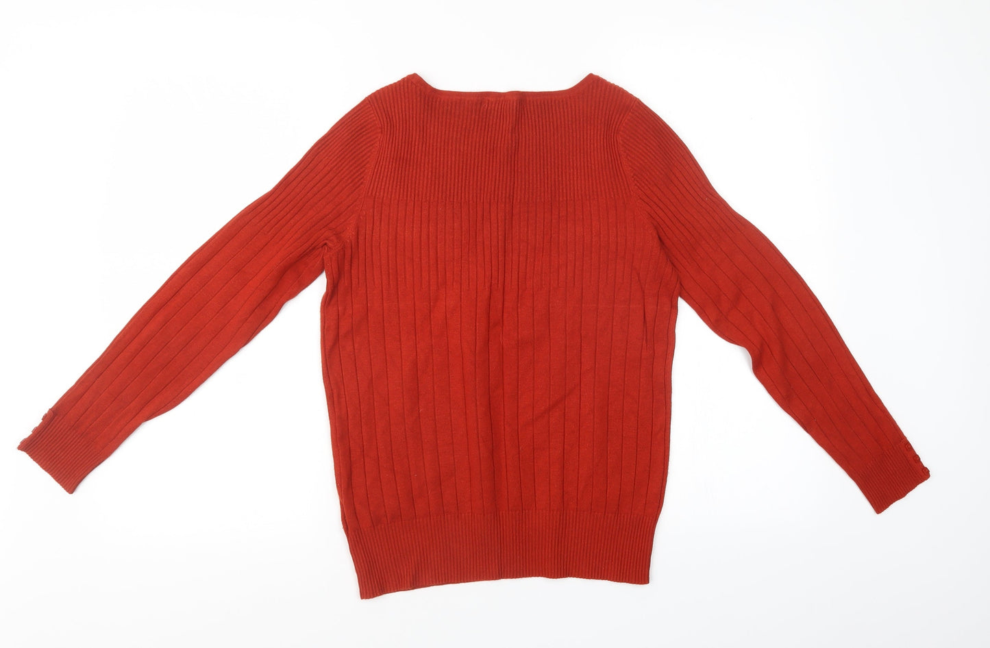 Marks and Spencer Womens Red  Knit Pullover Sweatshirt Size 16