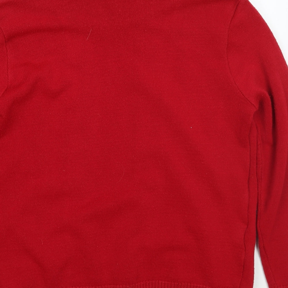 pure and natural Womens Red Striped  Pullover Jumper Size 2