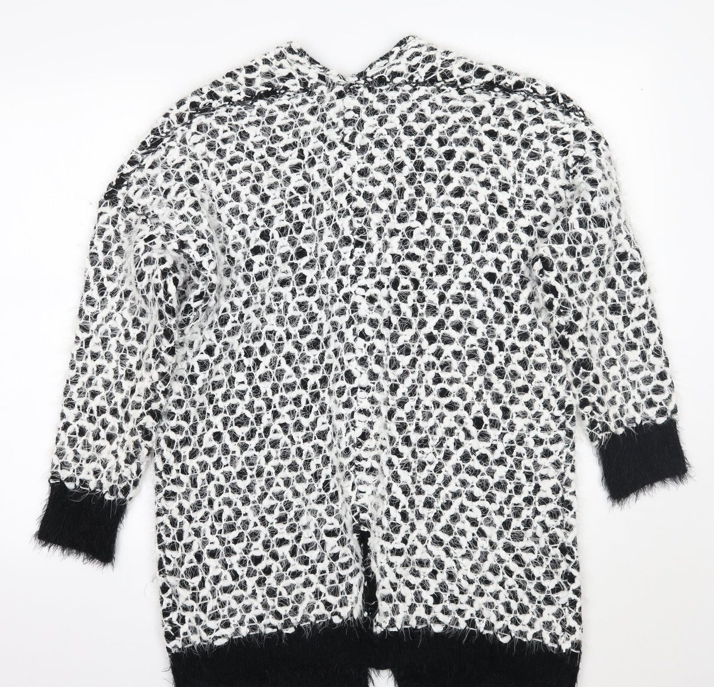 Sugar Crisp Womens Black Geometric  Cape Jumper Size M