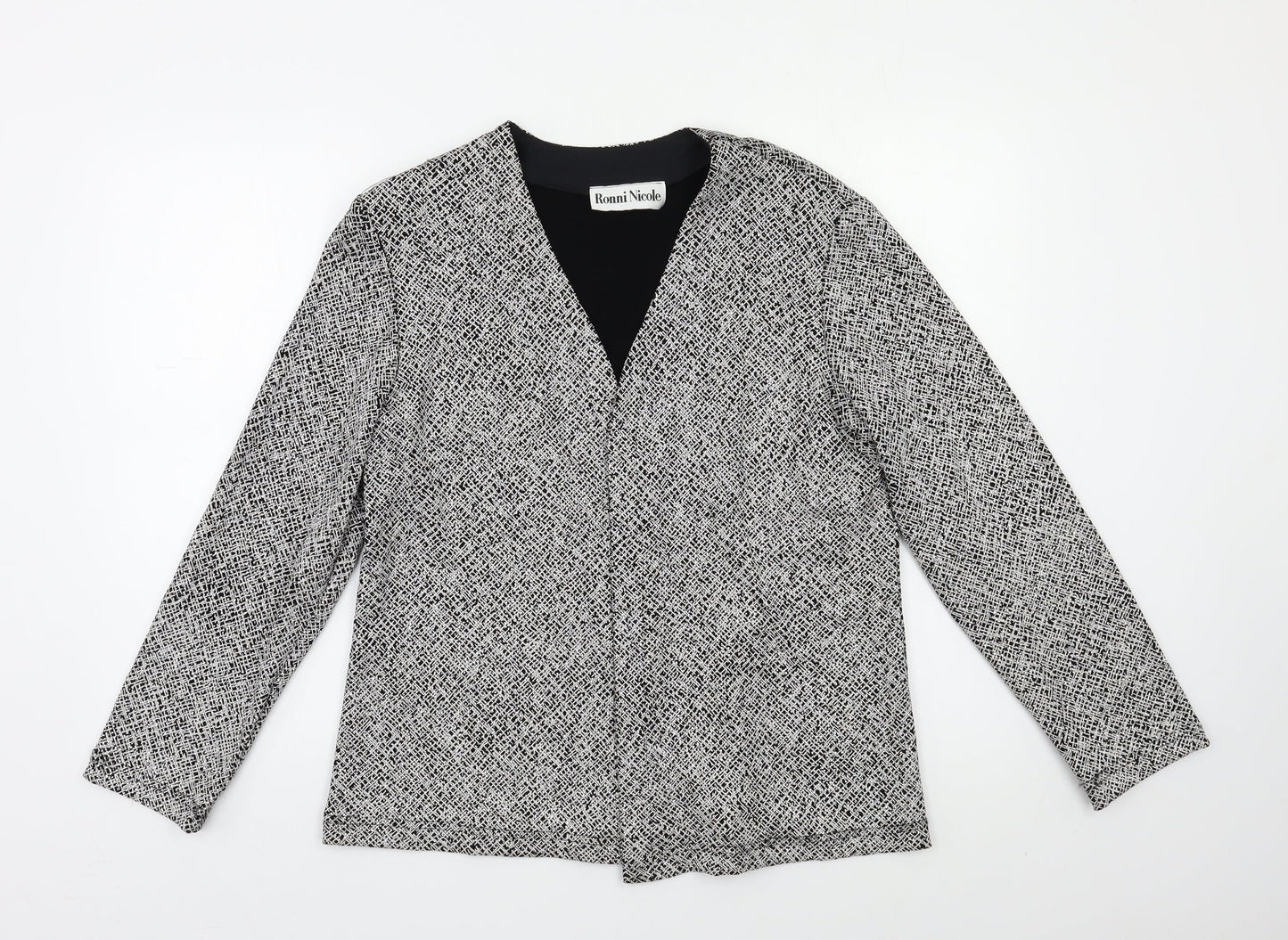 Ronni Nicole Womens Silver   Jacket Blazer Size M