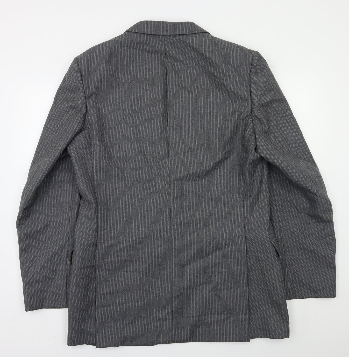 Charles Blades Mens Grey Striped  Jacket Blazer Size 42