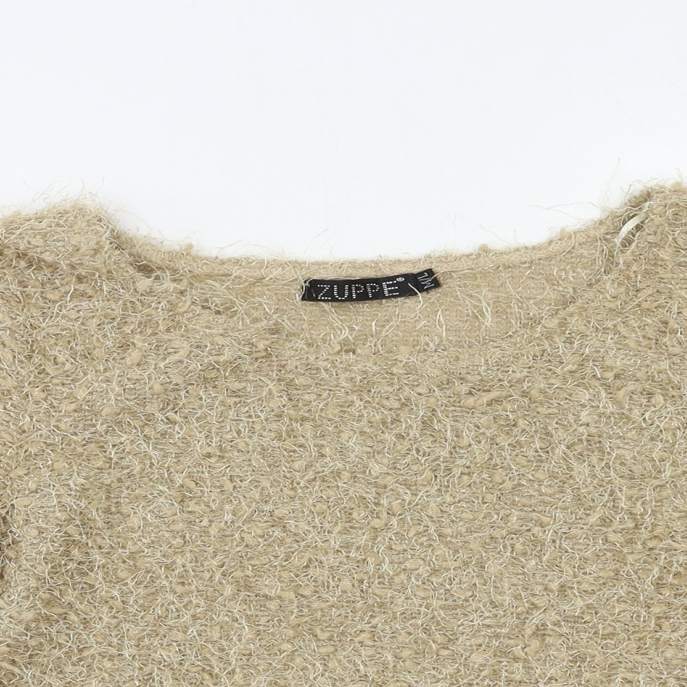 Zuppe Womens Beige   Pullover Jumper Size M