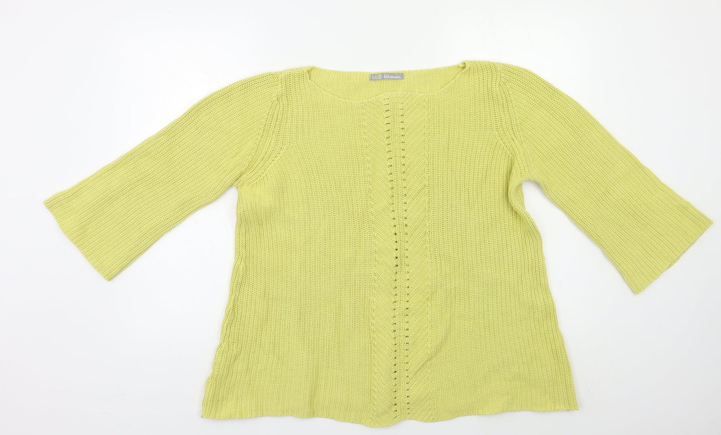 M&S Womens Yellow   Pullover Jumper Size L