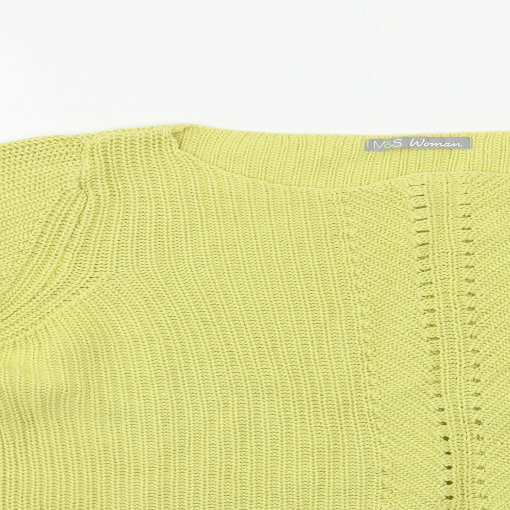 M&S Womens Yellow   Pullover Jumper Size L