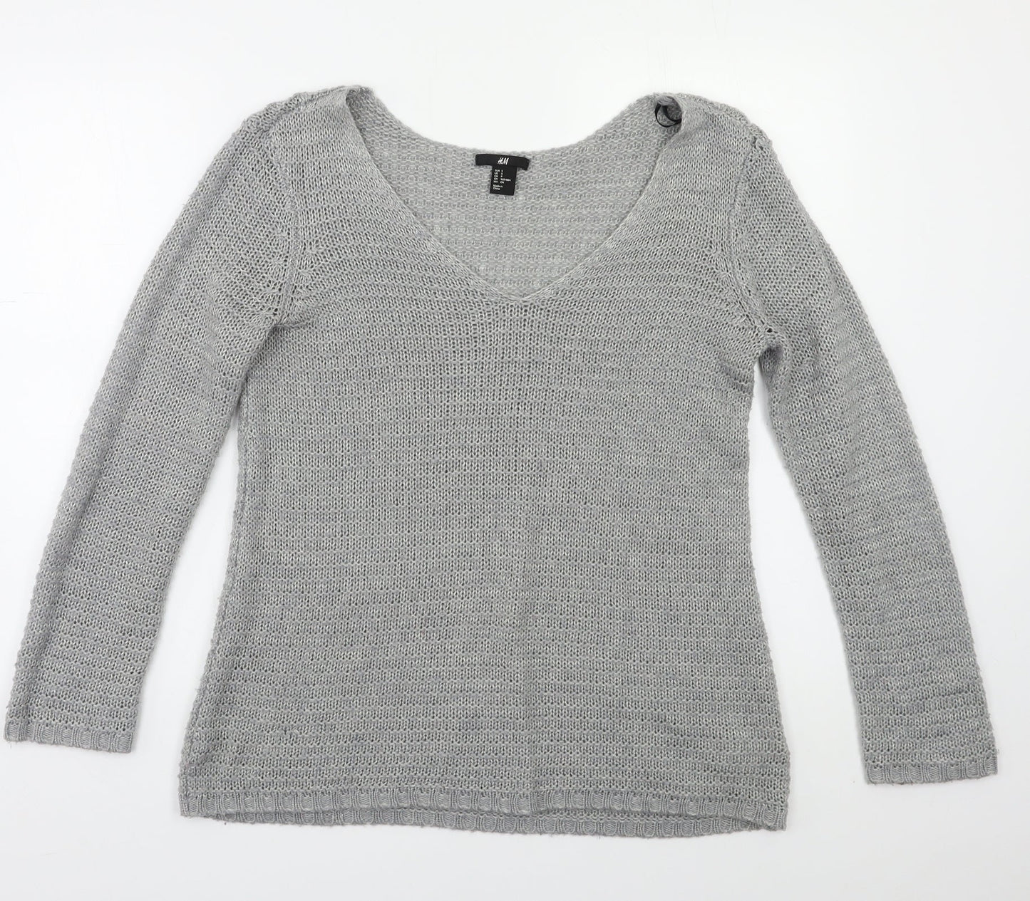 H&M Womens Grey   Pullover Jumper Size S