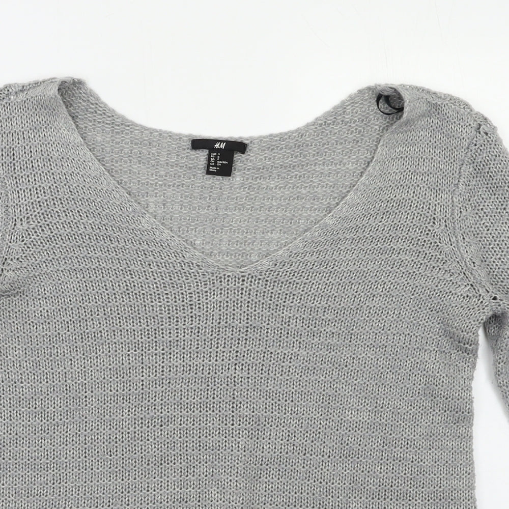 H&M Womens Grey   Pullover Jumper Size S
