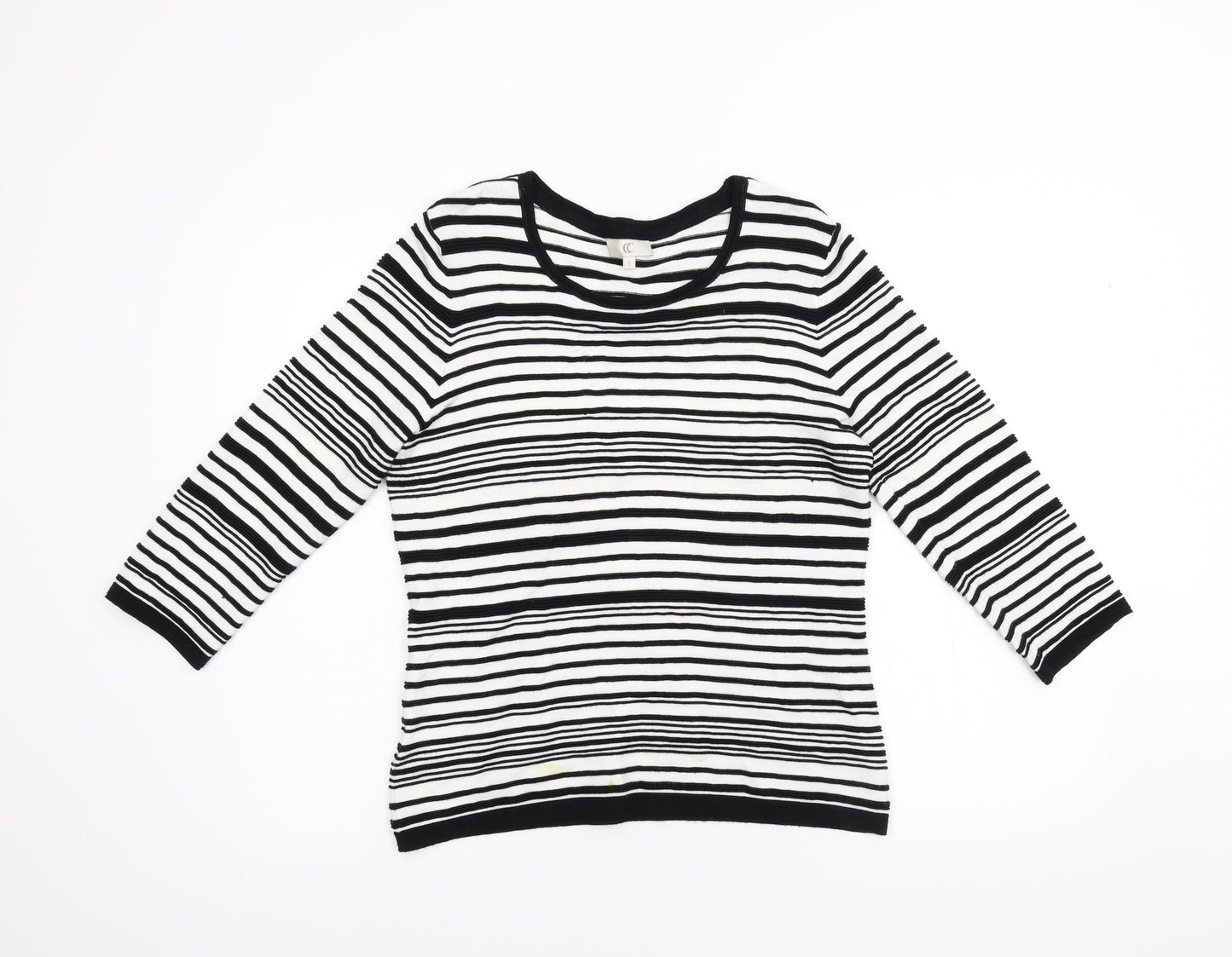 CC Womens Multicoloured Striped Knit Pullover Jumper Size S