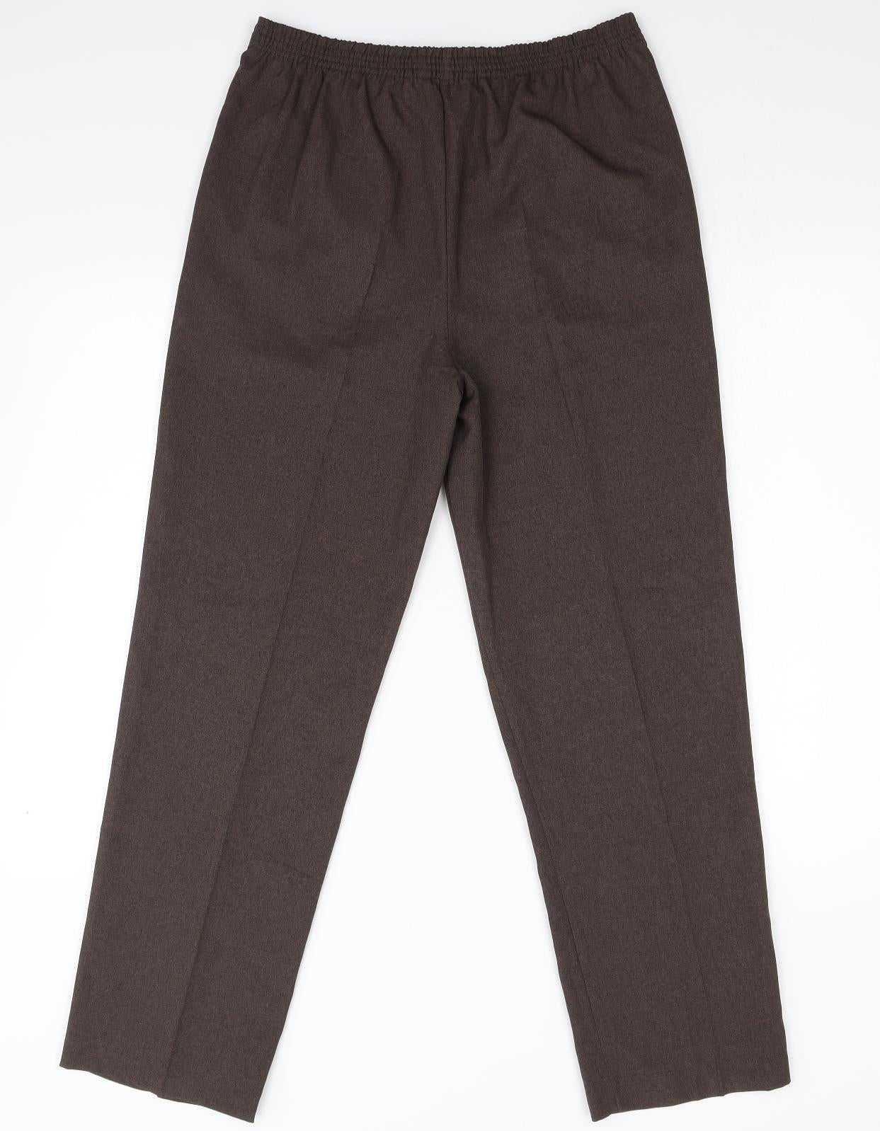 BM Collection Womens Brown   Trousers  Size 10 L28 in