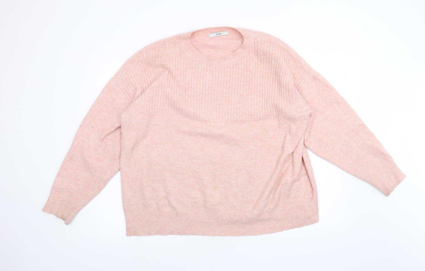 George Womens Pink  Knit Pullover Jumper Size XL