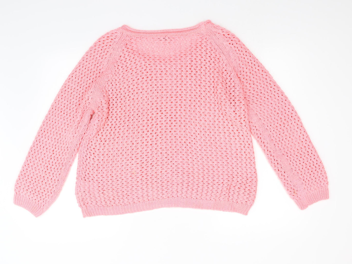 H&M Womens Pink  Knit Pullover Jumper Size L
