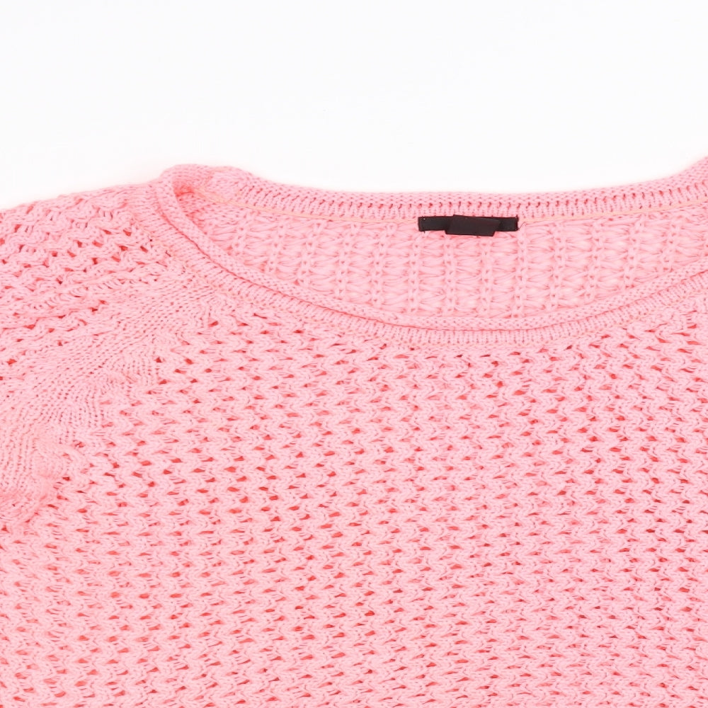 H&M Womens Pink  Knit Pullover Jumper Size L