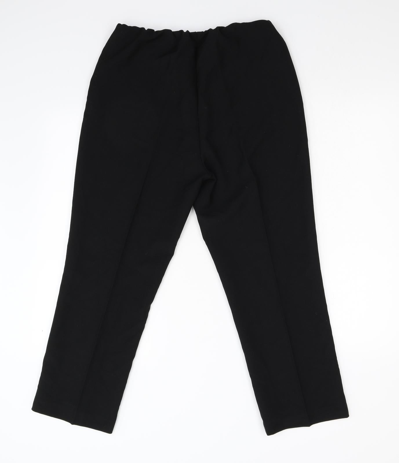 Julipa Womens Black   Trousers  Size 12 L25 in