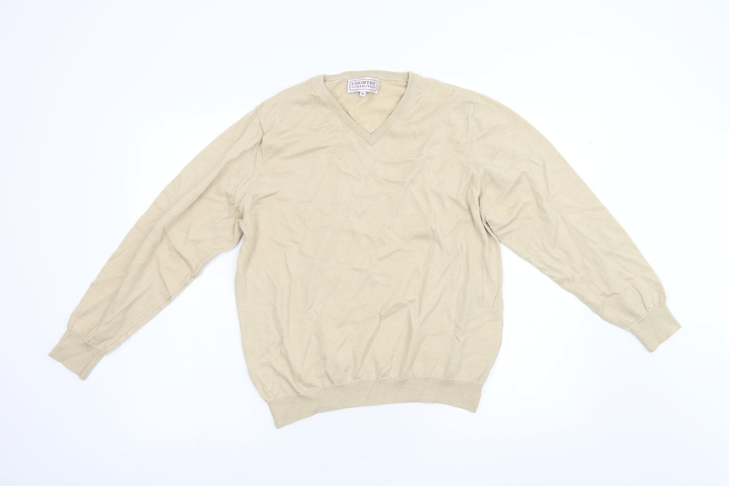 Country Collection Womens Beige  Knit Pullover Jumper Size 16