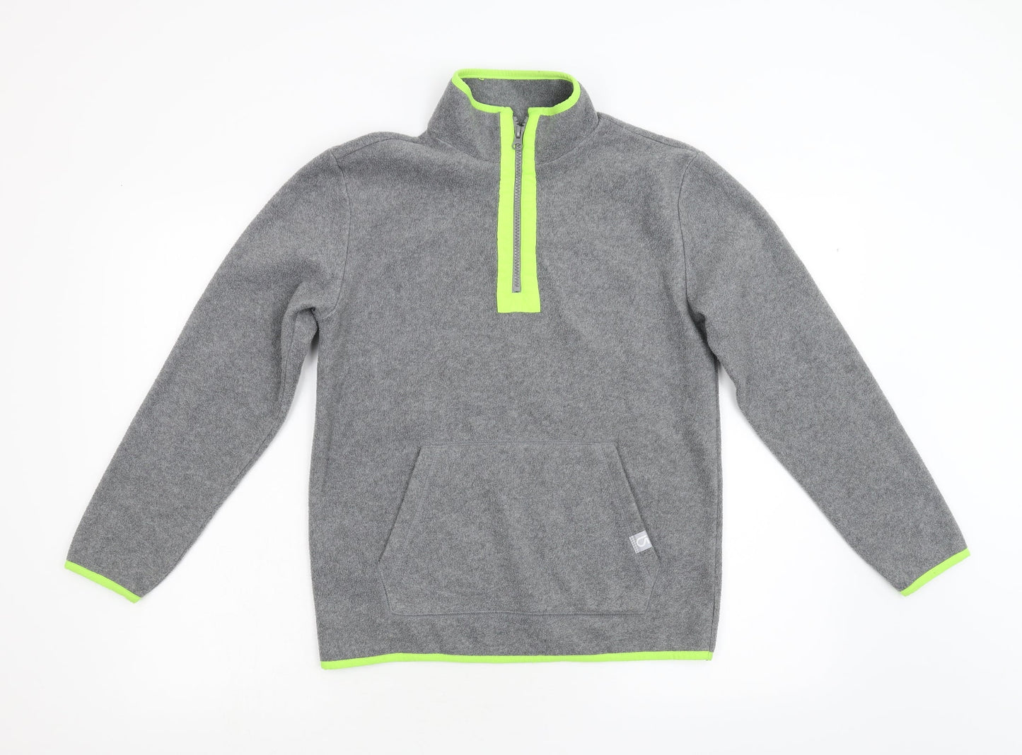 Gap Girls Grey  Fleece Henley Jumper Size 12 Years