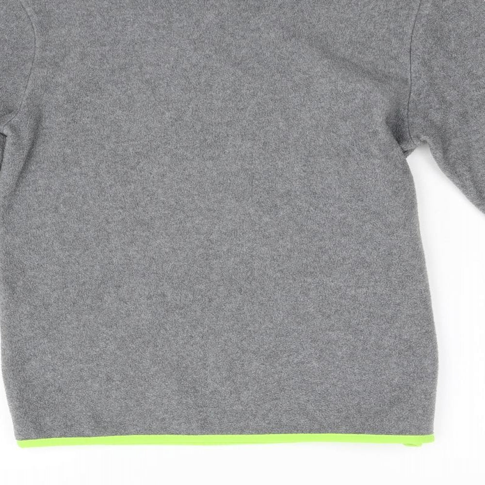 Gap Girls Grey  Fleece Henley Jumper Size 12 Years