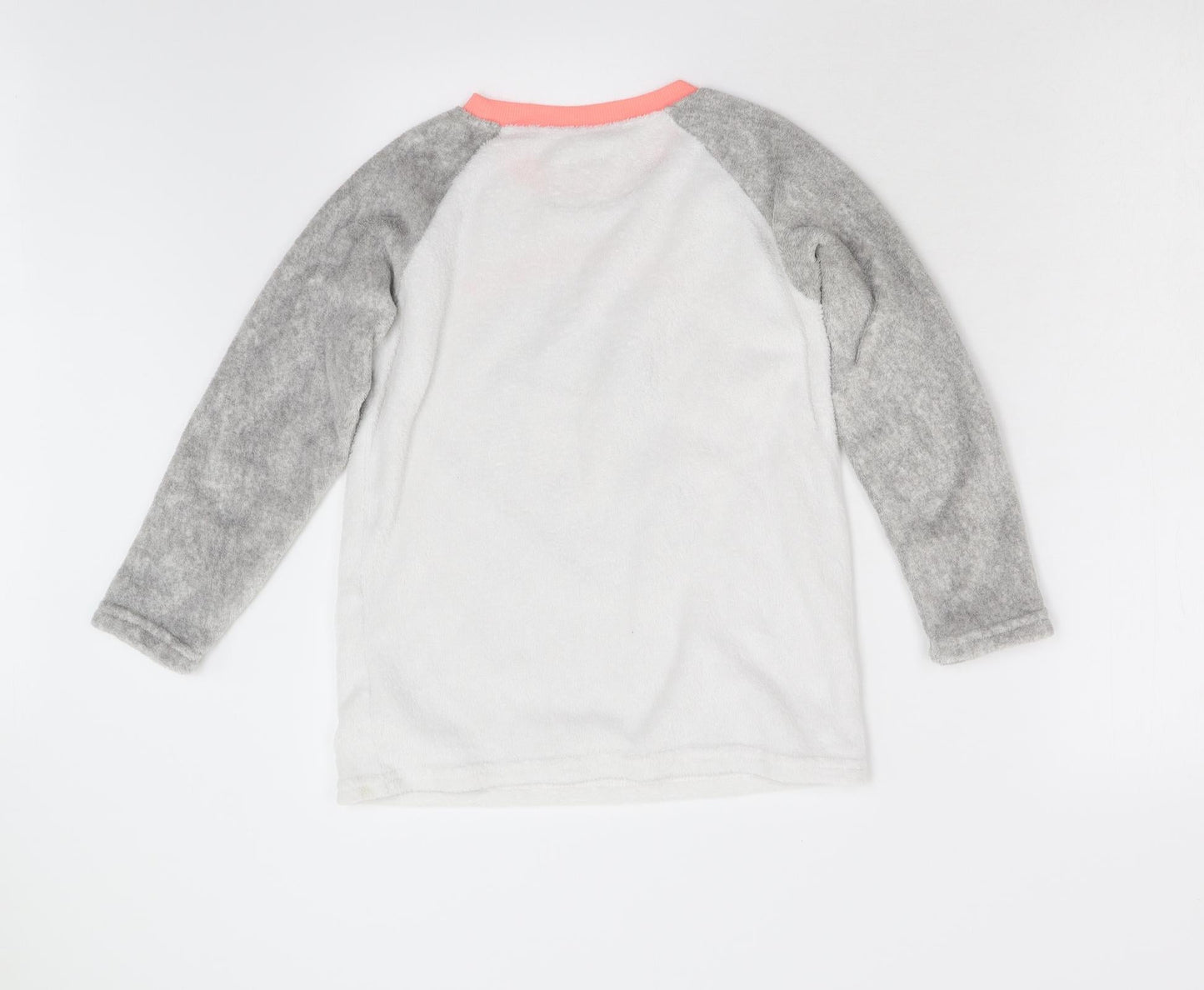 Primark Girls Multicoloured Solid Fleece Top Pyjama Top Size 10-11 Years  - Unicorn