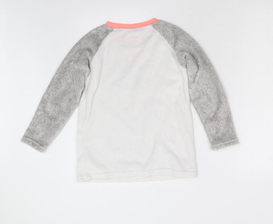 Primark Girls Multicoloured Solid Fleece Top Pyjama Top Size 10-11 Years  - Unicorn