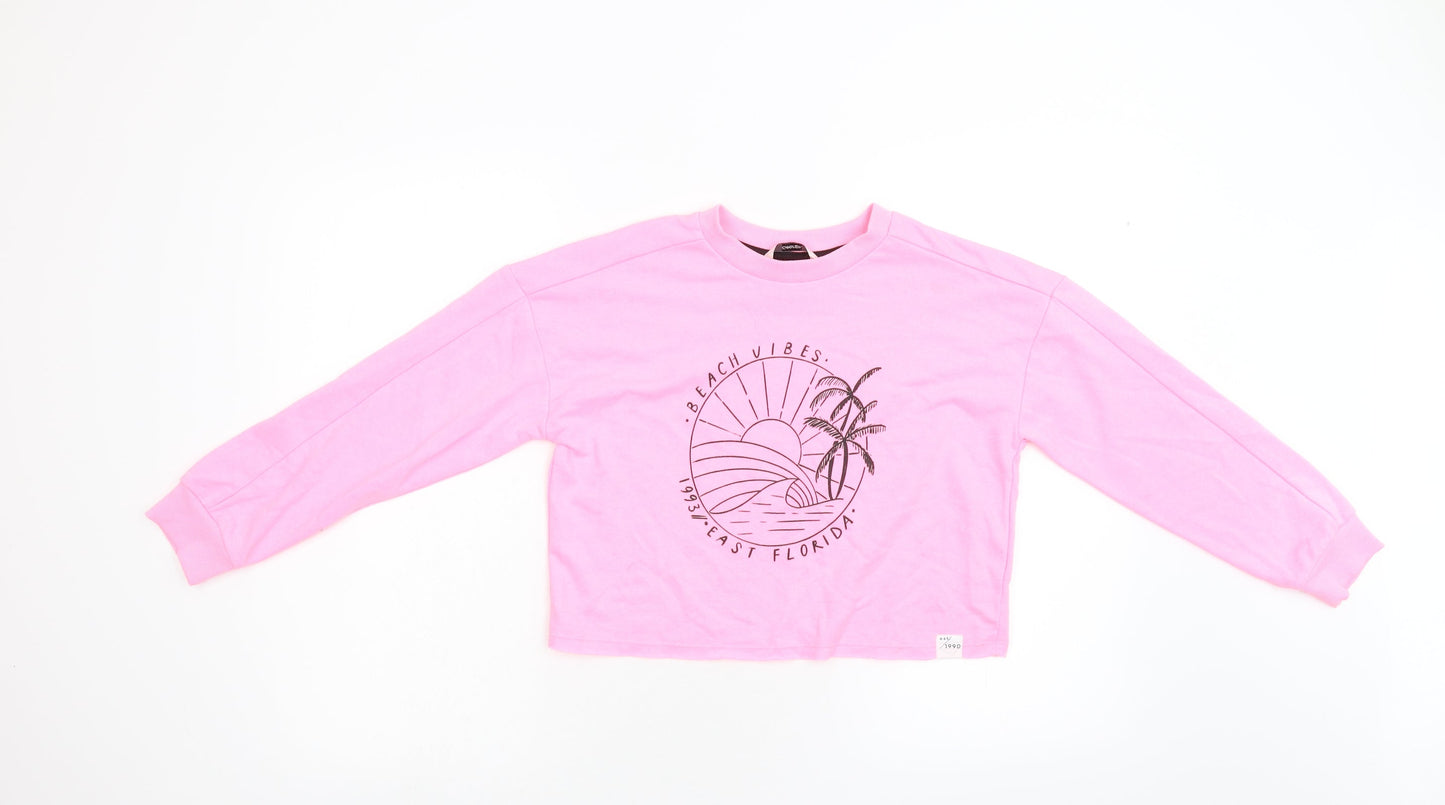 George Girls Pink   Pullover Sweatshirt Size 9-10 Years