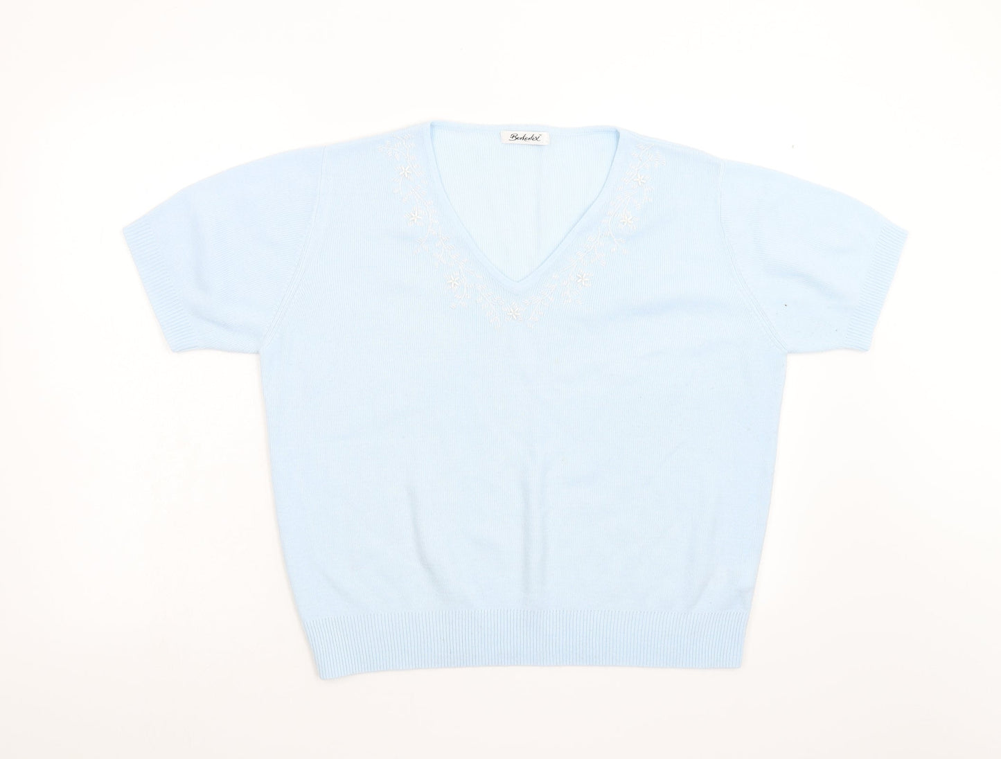 Berkertex Womens Blue  Knit Pullover Jumper Size 18