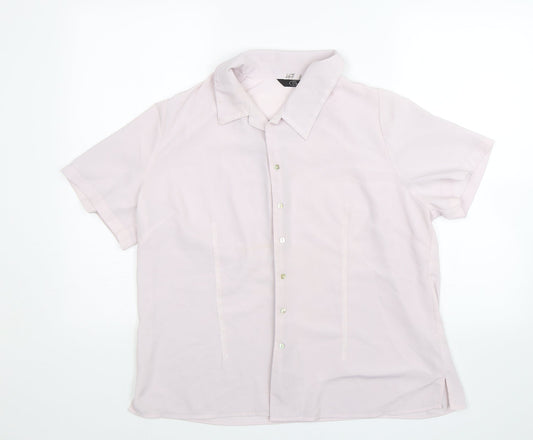 BM Collection Womens Purple   Basic Button-Up Size 18