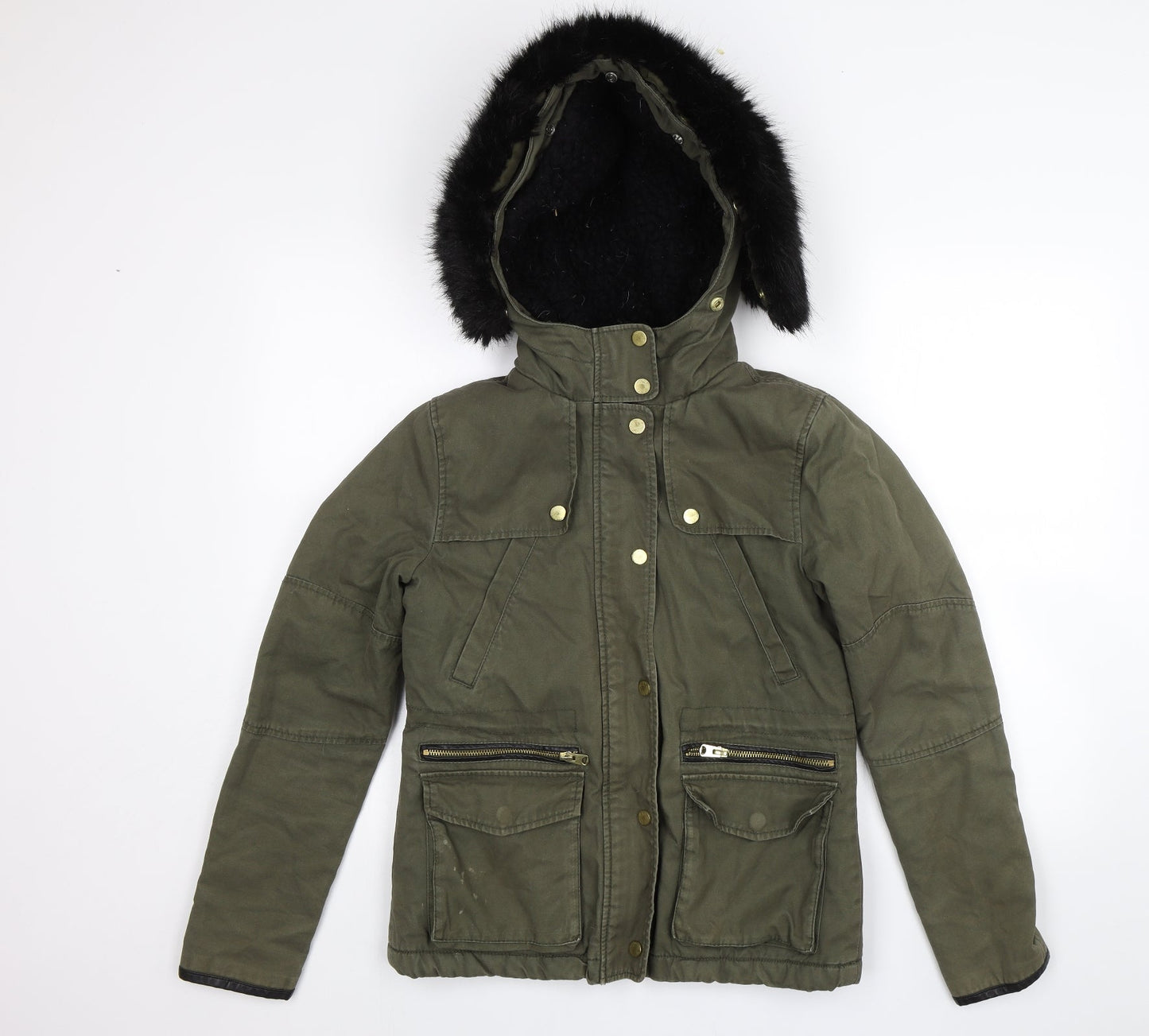 Topshop Womens Green   Parka Jacket Size 6