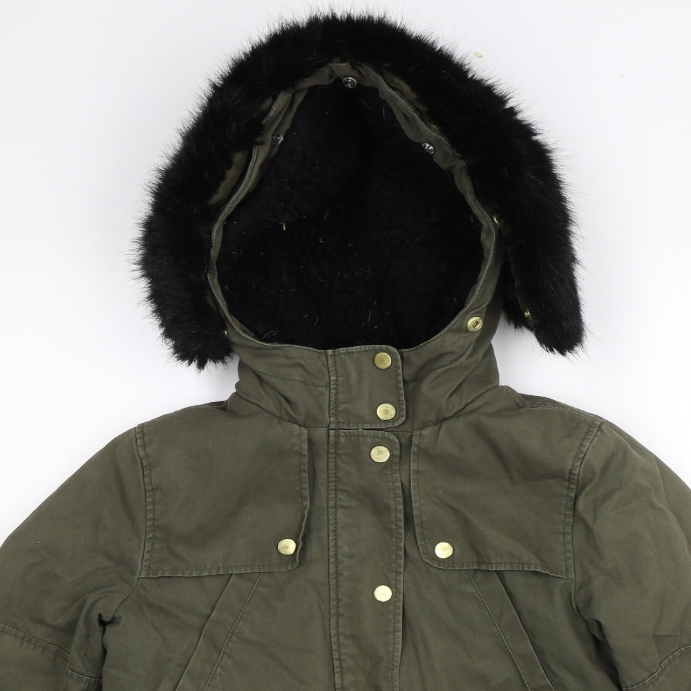 Topshop Womens Green   Parka Jacket Size 6