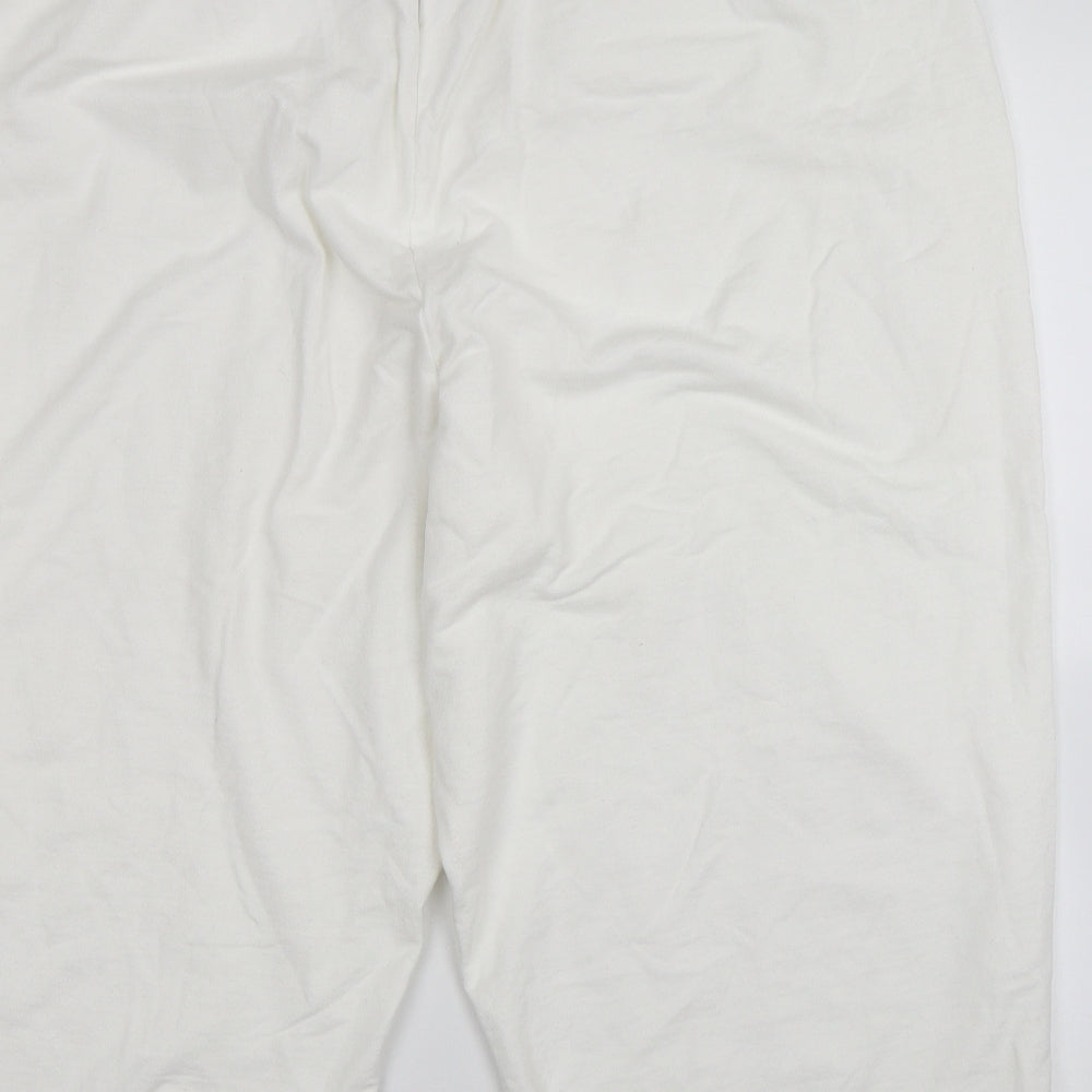 Just My Size Womens White   Sweat Shorts Size 4XL