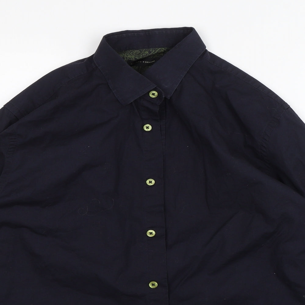 Holland Esquire Mens Blue    Button-Up Size M