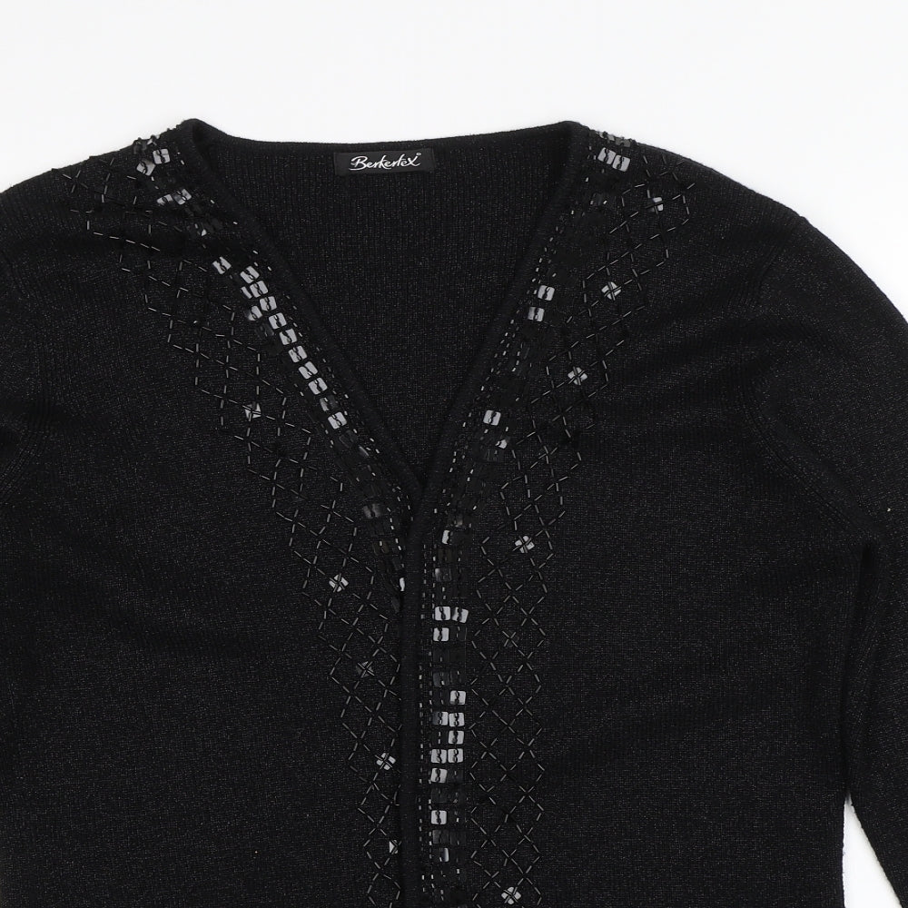 Berkertex Womens Black   Cardigan Jumper Size 10