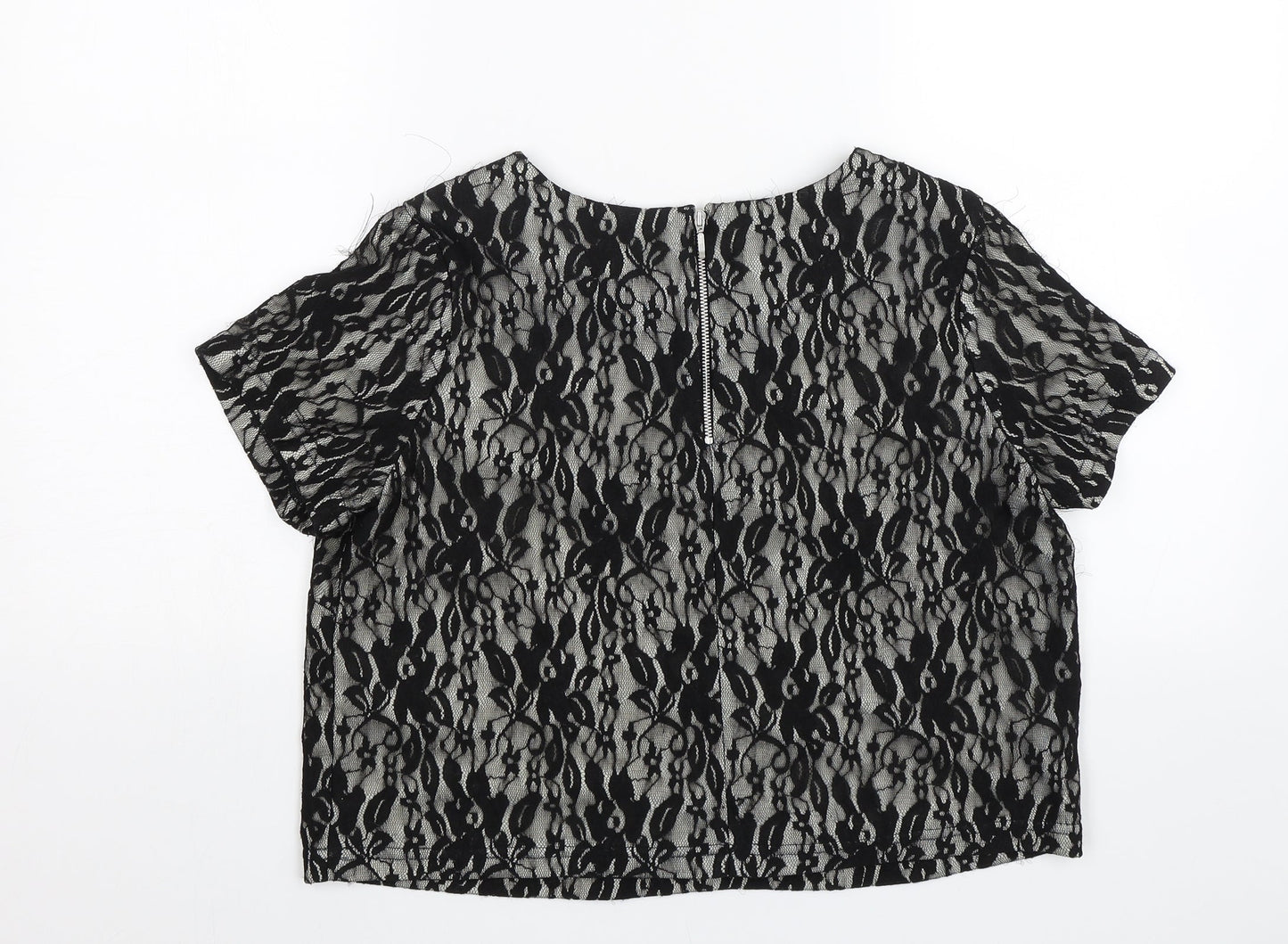 Myleene Klass Womens Black Floral  Basic Blouse Size 14