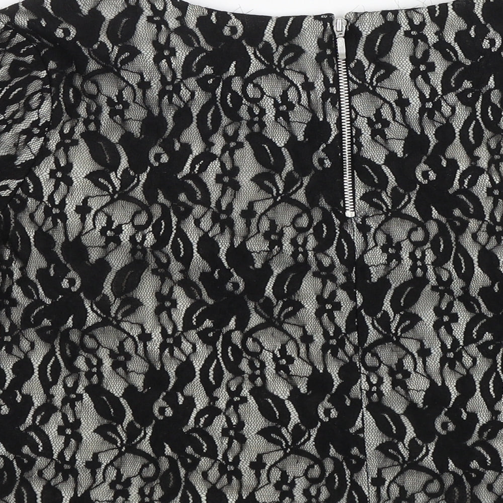 Myleene Klass Womens Black Floral  Basic Blouse Size 14