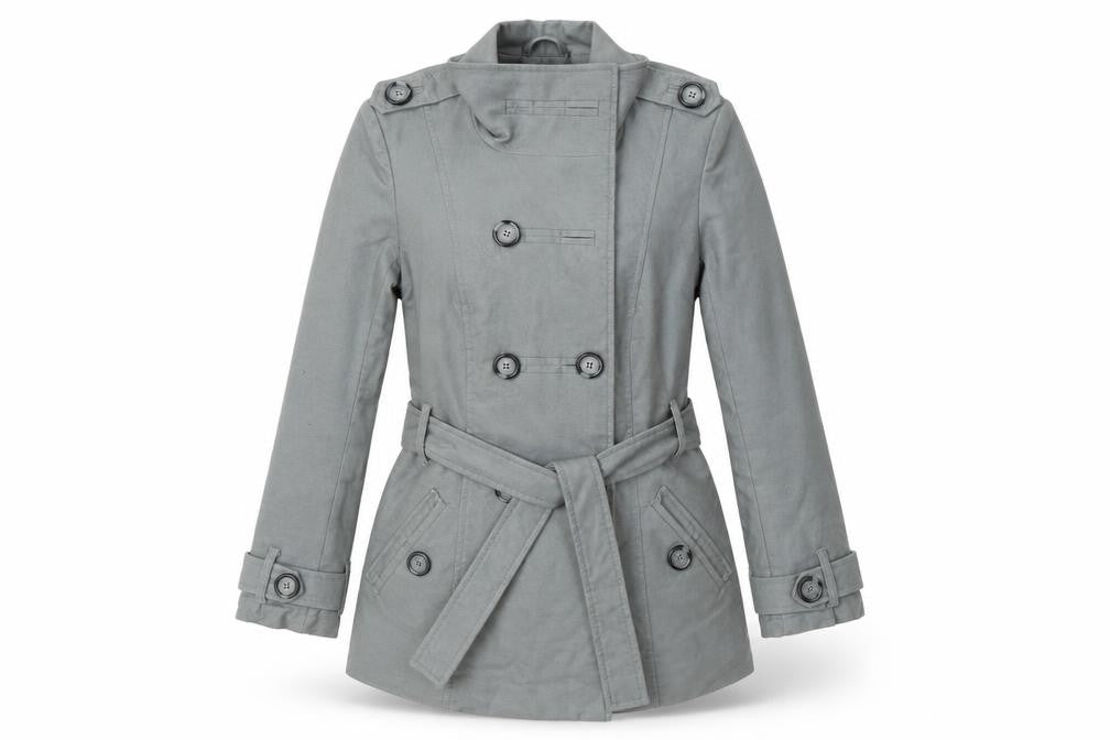 Preworn Womens Grey   Overcoat Coat Size 8