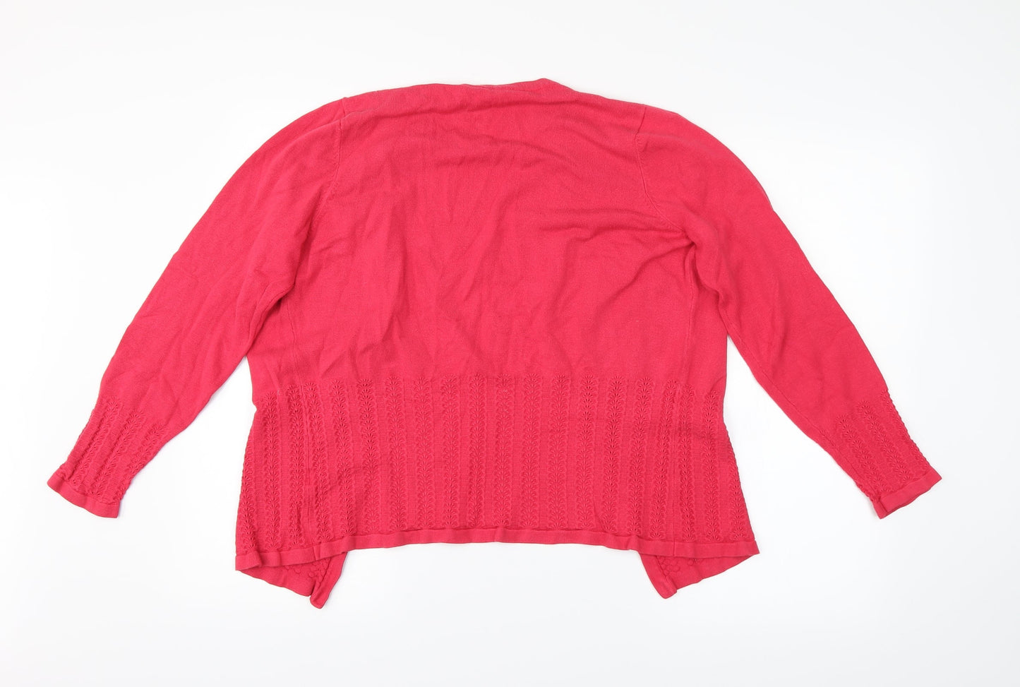 Preworn Womens Red Argyle/Diamond  Cardigan Jumper