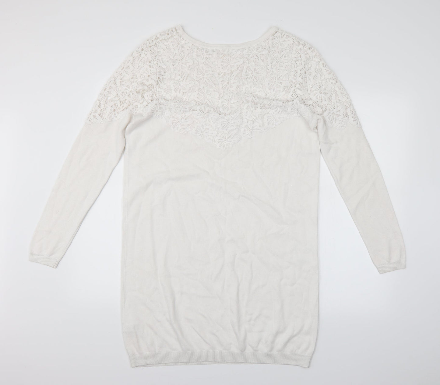 ASOS Womens White Floral  Pullover Jumper Size 12