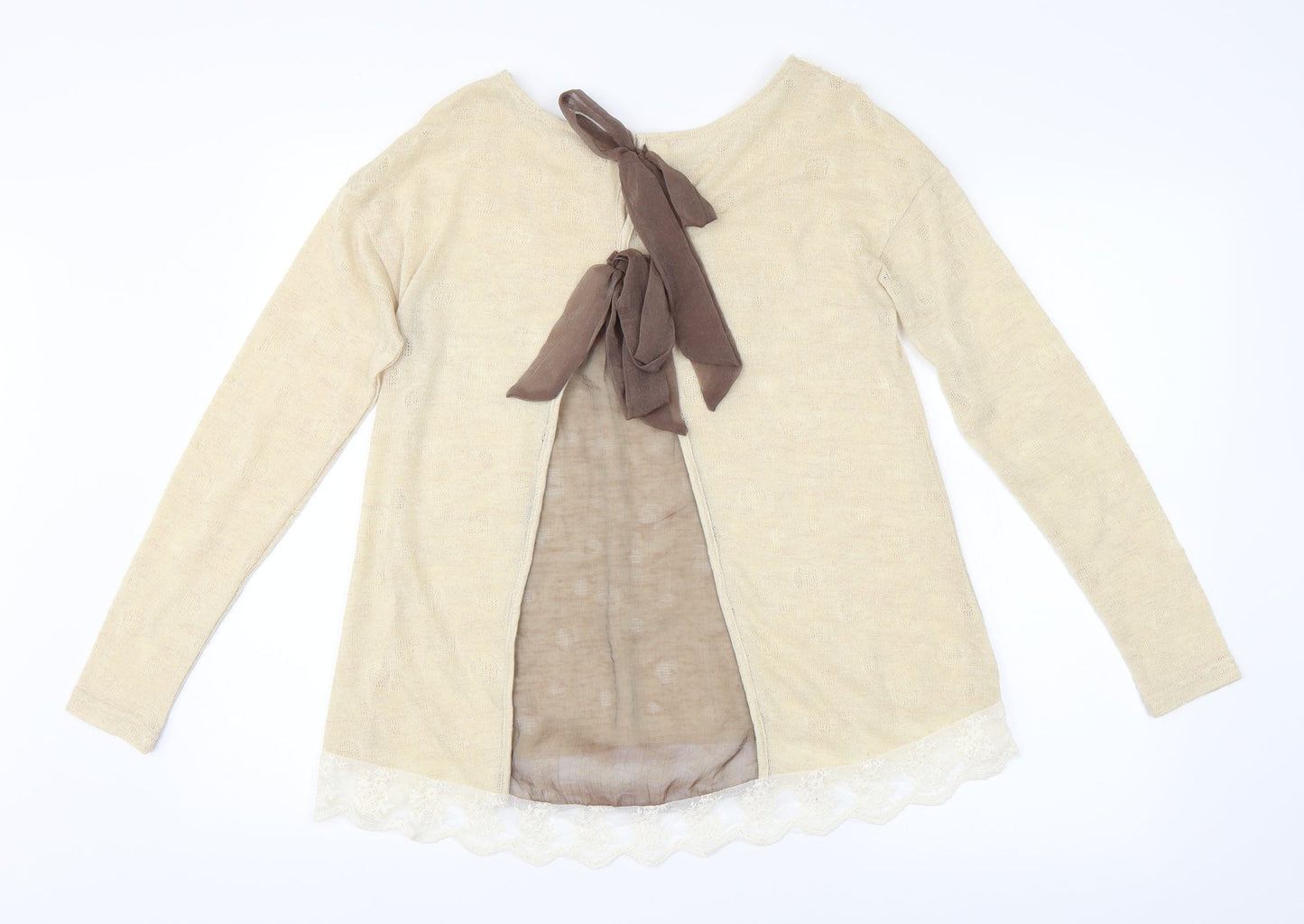 Altar'd State Womens Beige Argyle/Diamond  Cardigan Jumper Size S