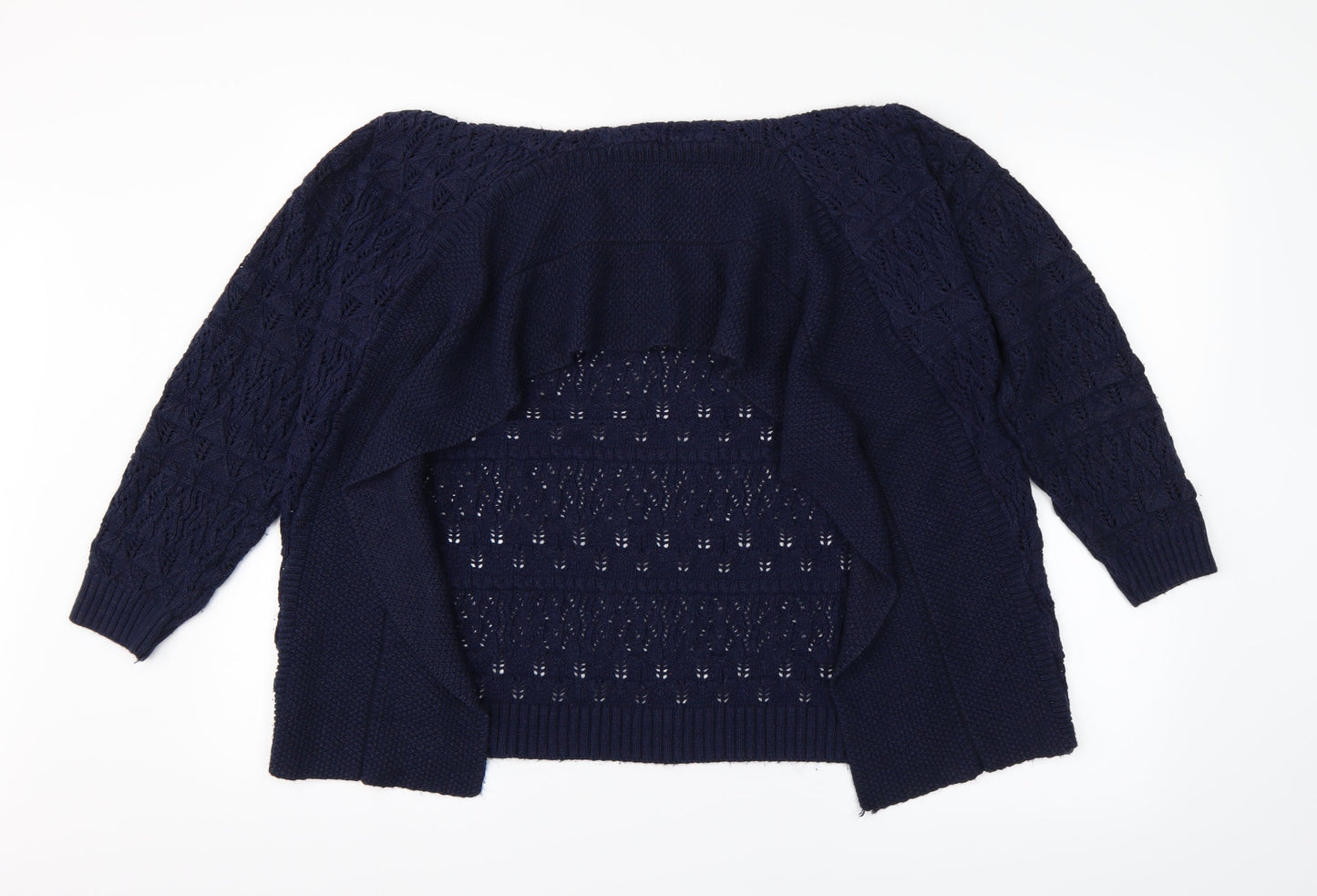 Isle Womens Blue Argyle/Diamond  Cardigan Jumper Size 10