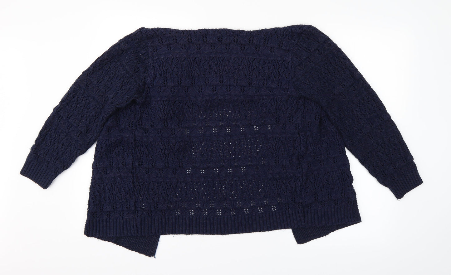Isle Womens Blue Argyle/Diamond  Cardigan Jumper Size 10